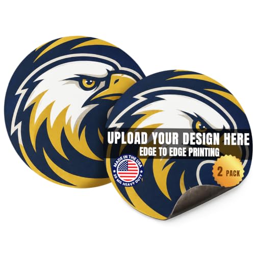 Custom Round Car Magnet 5 Inch 2 Pack (2 Pack)