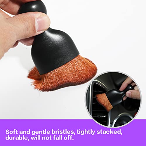 Car Interior Detailing Brush (Black&brown With Cap)