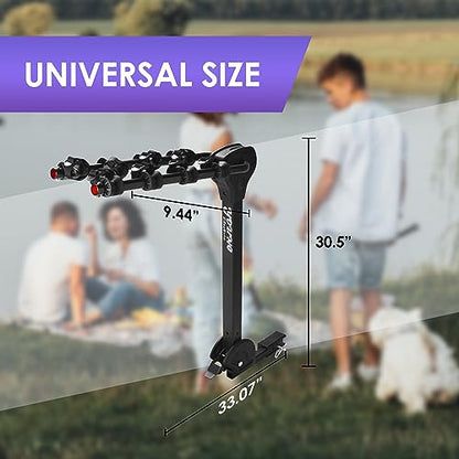 Hitch Mounted 4 (160 lbs 4-Bike Rack Over Arm Style)