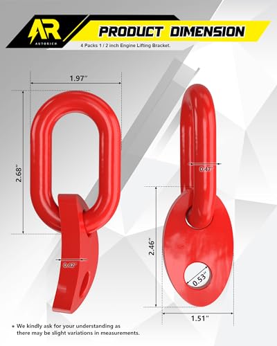 7100 Lifting Bracket Set for Engine (Red)