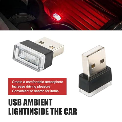4 PCS USB LED Car Interior Atmosphere Lamp (Red)