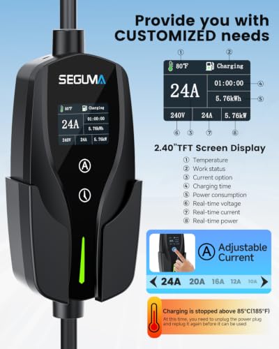 Level 2 EV Charger 24Amp 240V (NEMA 10-30 Plug(J1772))