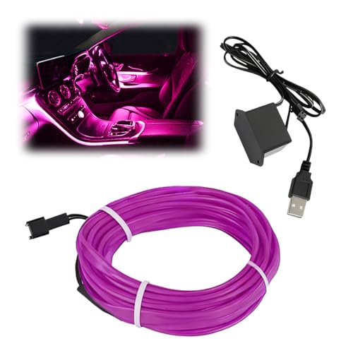 EL Wire Interior Car LED Strip Lights (Purple)