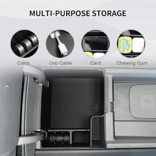 Center Console Organizer for Kia EV9 2026 2025 2024 Accessories (Armrest Storage Insert Box)