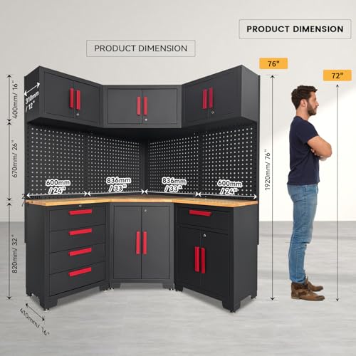 Corner Workshop Set (Black-10pcs)