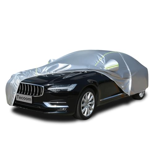 Light Shell Sedan Car Cover Waterproof All Weather Fit for 201 (Silver / 3XXL+：for Sedan(Lenght 201"-210" ))