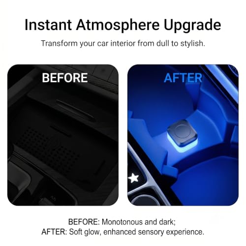 4 PCS Car Interior USB LED Lights