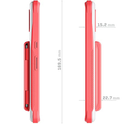 EXEC Google Pixel 7 Pro Wallet Case with Detachable Magnetic Credit Card Holder Heavy Duty Drop Protection Supports Wireless Charging Phone Cover Designed for 2022 Pixel 7 Pro (Pixel 7 Pro / Pink)