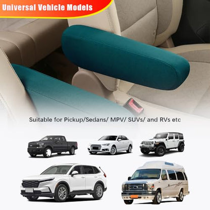 2PC Car Front Seat Armrest Covers (Green-2PC)