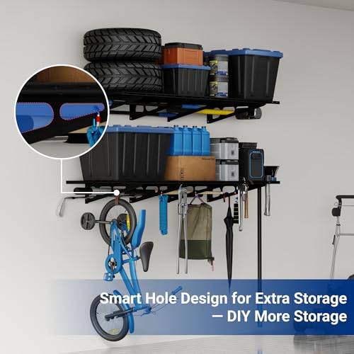 2 Pack 2x6ft Garage Shelving 24 (2 pack-2x6 ft / Black)