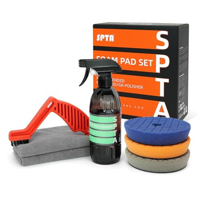 PRO Buffing Polishing Pads (5 Inch (125mm) / 3Pcs 5 Inch Buffing Sponge Pads)