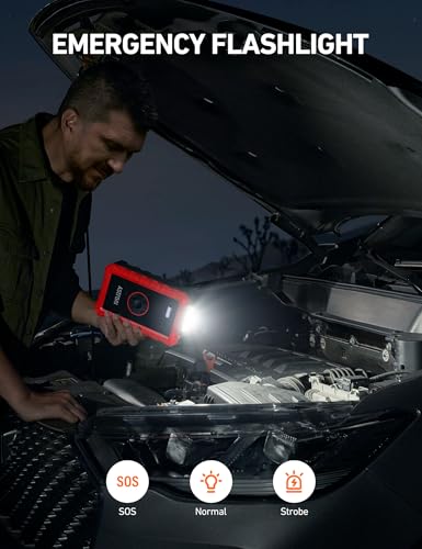 S8 Air 3000A Jump Starter with Air Compressor (3000A-Red)