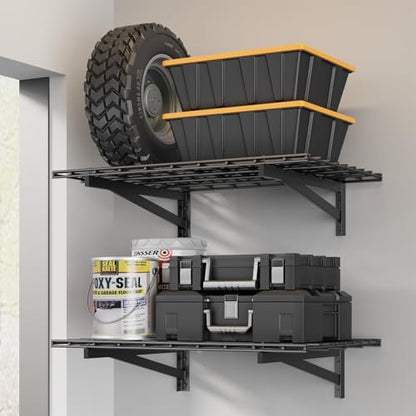 2 Pack Wall Mounted Garage Shelving (2 pack-2x3ft)