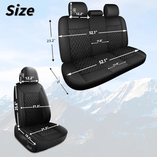 Faux Leather Full Set Car Seat Covers (N1 Black / Full Set)