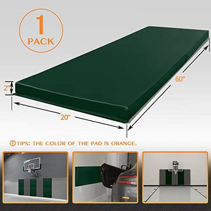1 Pack Wall Protection Pad (60" x 20" x 2" / 1 PACK / DARK GREEN)