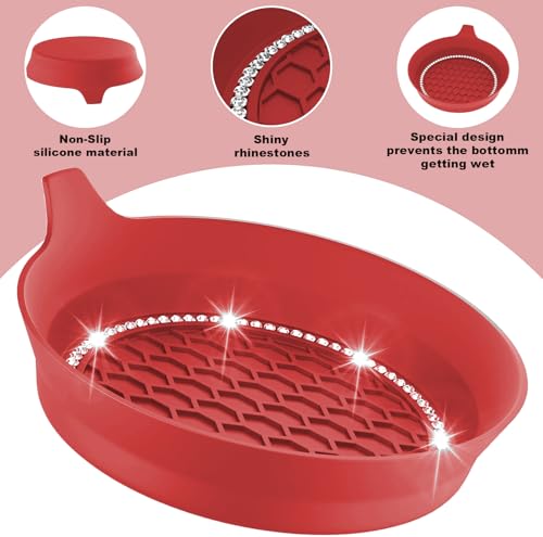 2 PCS Car Cup Coasters (Red*2PCS / With Diamonds)