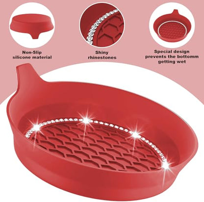 4 PCS Car Cup Coasters (Red*4PCS / With Diamonds)