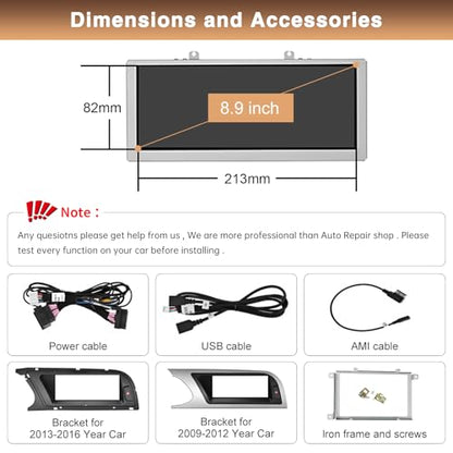 8.9 Inch Display Touchscreen for Audi A4 2009