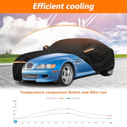 Waterproof Car Cover for BMW Z3 Z4 E85 E86 M Roadster M Coupe 1996 (Black / for BMW Z3 Z4 1996-2008)
