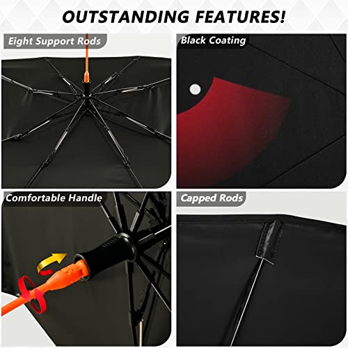 Scary Evil Red Eyes Windshield Sun Shade Umbrella Foldable Car Front Window Sunshade Blocks UV Rays Heat Keep Vehicle Cool (multi 7)