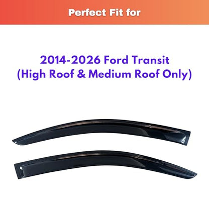 Rain Guards Fit for 2014 (2014-2026 Transit)
