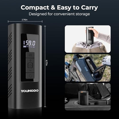 Tire Inflator Portable Air Compressor (Black)