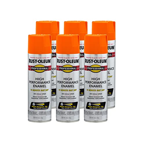Professional High Performance Gloss Safety Orange Spray Paint (Gloss Safety Orange / 15 Ounce (Pack of 6))