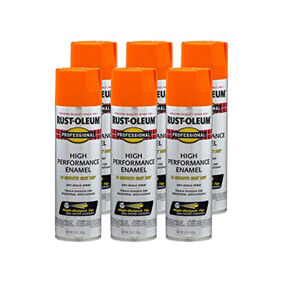 Professional High Performance Gloss Safety Orange Spray Paint (Gloss Safety Orange / 15 Ounce (Pack of 6))