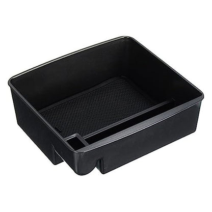 Center Console Organizer Container Tray Armrest Storage Box Phone Holder For Toyota Land Cruiser Prado J120 (Black)