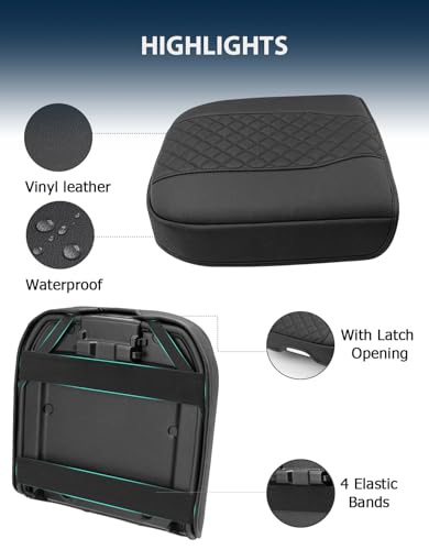Center Console Cover for Chevy Silverado & GMC Sierra 1500 Accessories 2019 (Bucket Seat, Silverado & Sierra 2019-2026 etc. / Black)