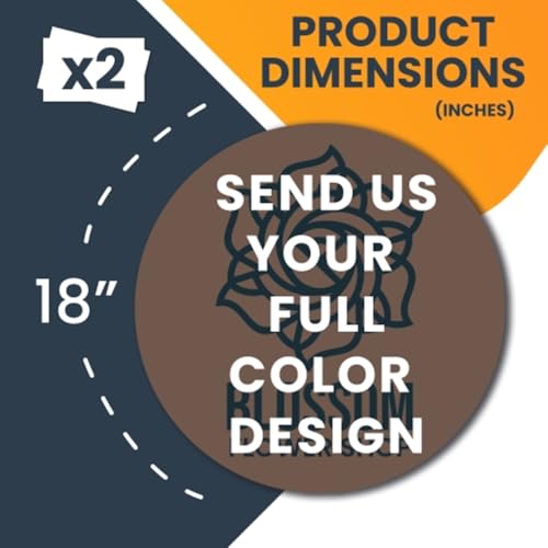 Custom Round Car Magnets 18 Inch 2 Pack (18" Round)