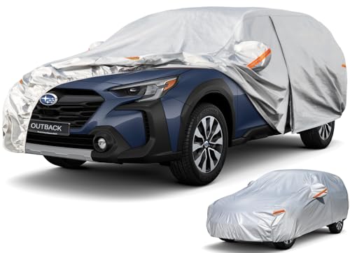6 Layers Waterproof SUV Car Cover for Subaru Outback 1994 (LM-Silver / 83. Custom Fit Subaru Outback)