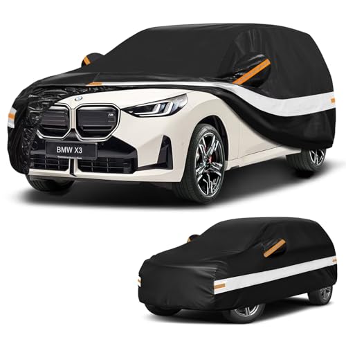 10 Layers SUV Car Cover Custom Fit for BMW X3 (Black Gray / Custom Fit for BMW X3)