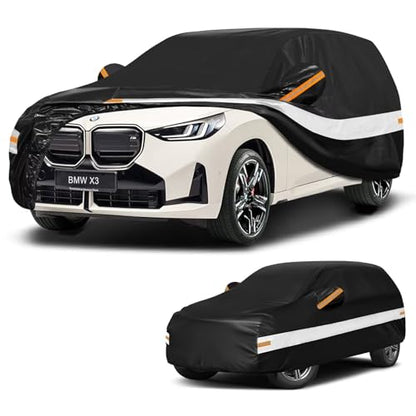 10 Layers SUV Car Cover Custom Fit for BMW X3 (Black Gray / Custom Fit for BMW X3)