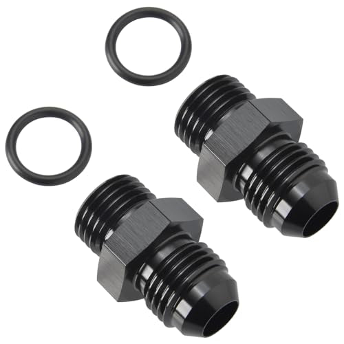 6AN Male Flare to 6AN ORB O (6AN to 6AN ORB / Black - 2PCS)