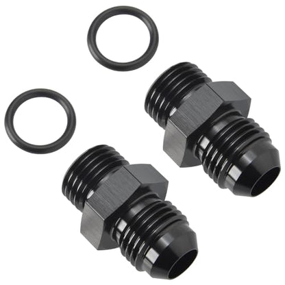 6AN Male Flare to 6AN ORB O (6AN to 6AN ORB / Black - 2PCS)