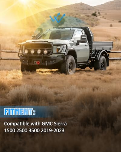Windshield Sun Shade Umbrella Compatible with GMC Sierra 1500 2500 3500 2019 2020 2021 2022 2023 (for GMC Sierra 2019-2024 - Umbrella)