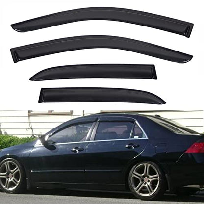 4pcs JDM Window Visors Rain Guards for 2003 (for 2003-2007 Honda Accord 4-Door Sedan)