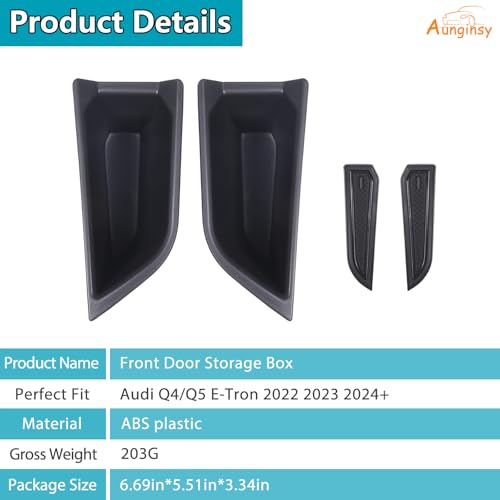 Front Door Side Storage Box Compatible with Audi Q4 E (Front Door Storage Box)