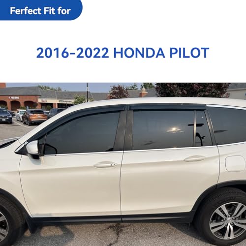 Window Visors Rain Guards for 2016 (2016-2022 Honda Pilot)