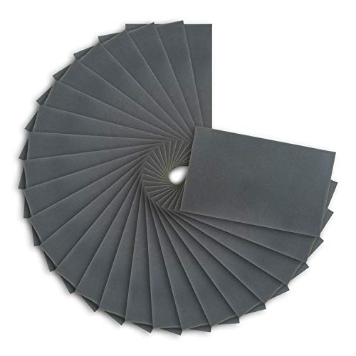 5-1/2" x 9" Wet or Dry Sandpaper Sheets, 1200 Grit, Box of 25 (1200-Grit)