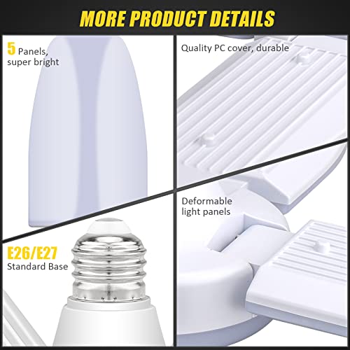 LED Garage Lights 2 Pack (M-4 Panels-4 Pack)