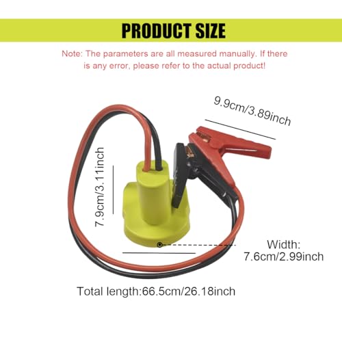 8AWG 2FT Car Jumper Cables Adapter (Red)