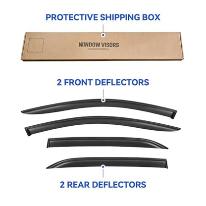 Window Visors Rain Guards for 2018 (2018-2024 Chevy Equinox)