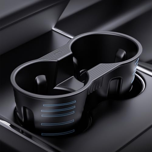 Car Center Console Cup Holder Insert Compatible with Tesla Model 3 & Y (Gray)
