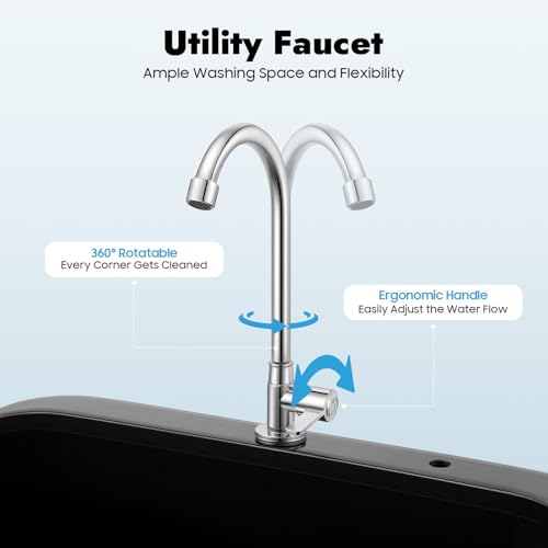 Free Standing Utility Sink with Washboard Laundry Tub Sink for Outdoor (C / Black-23.62*15.75*30.12in)