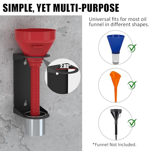 Wall Mount Oil Funnel Holder
