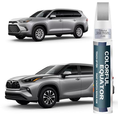 1J9 Celestial Silver Metallic Car Touch Up Paint for Toyota OEM Color Match (Celestial Silver Metallic(1J9) compatible with Avalon-models/Camry-models/Highlander-models/Sequoia/Sienna-models/Tacoma/Tundra/Venza)