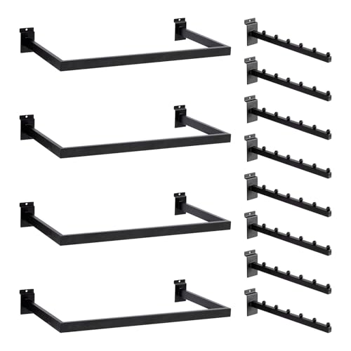 12 Pack Slatwall Accessories Kit with U