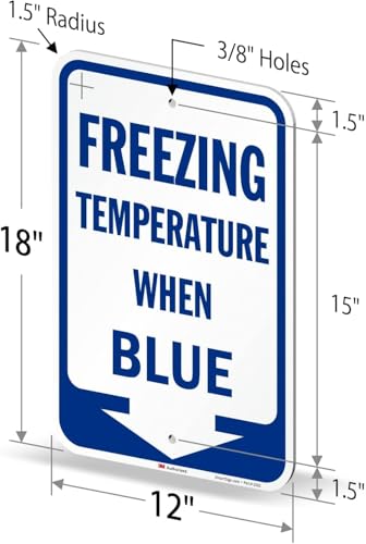 Freezing Temperature When Blue Sign with Arrow (Freezing Temperature When Blue Sign)